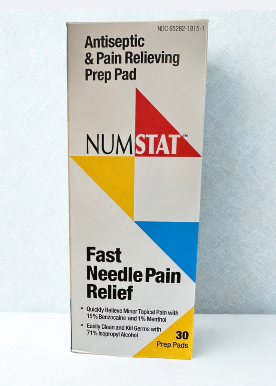 NUMSTAT Antiseptic and pain relieving prep pad