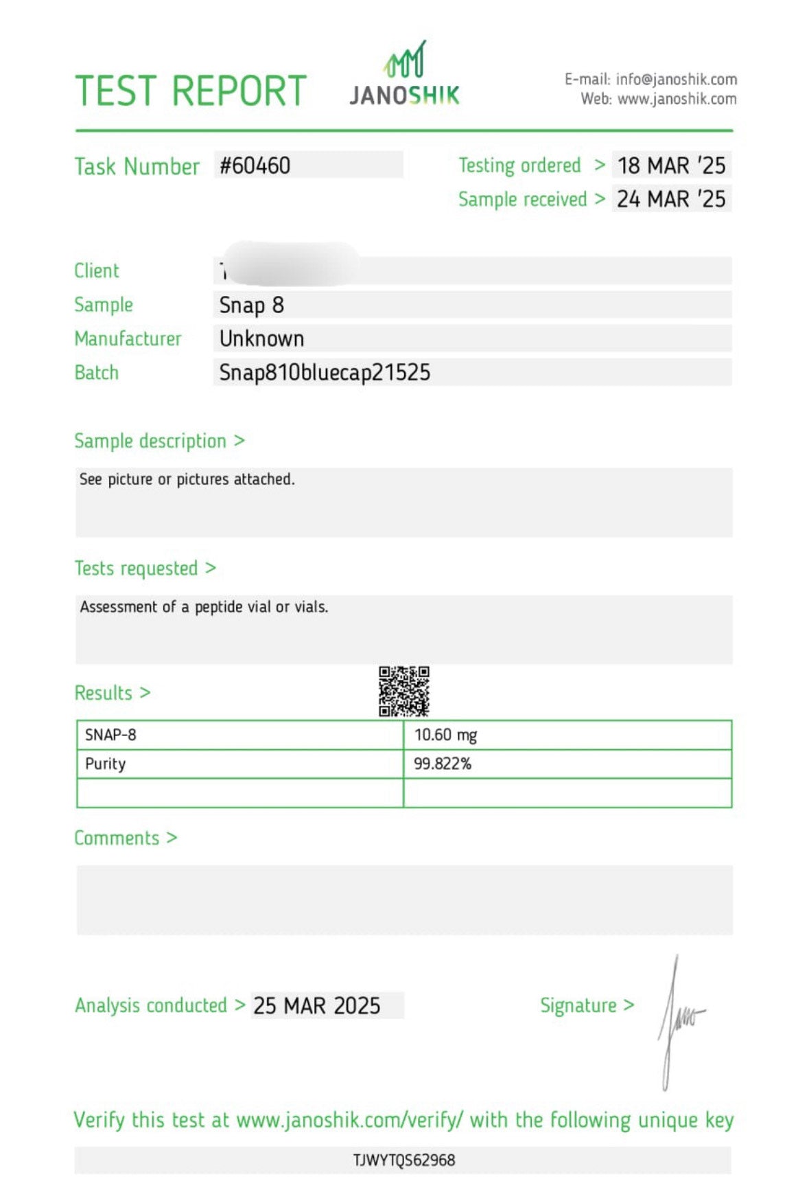 SNAP8 10MG COSMETIC USE